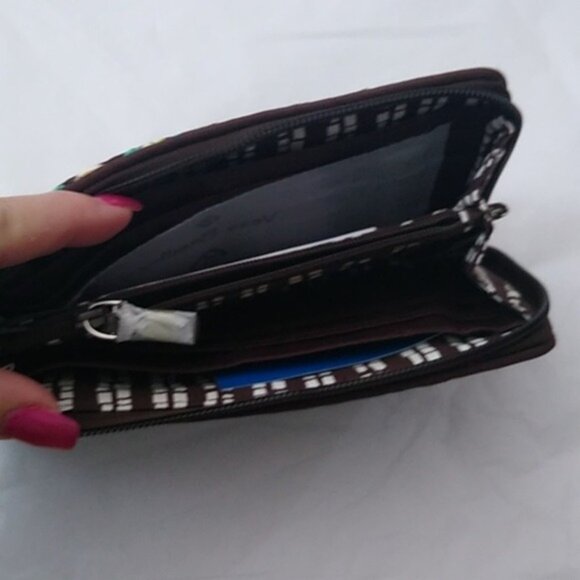 Vera Bradley RFID Quilted Cotton Georgia Wallet in Rain Forest - Picture 7 of 7